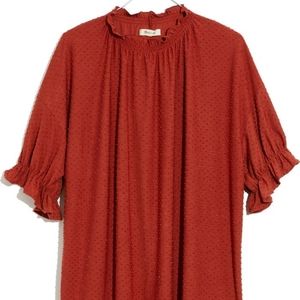 Maxwell Clipdot Ruffle Top 1X NWT